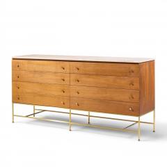 Paul McCobb Paul McCobb for Calvin Irwin Collection Mahogany Brass Travertine Double Dresser - 4616738