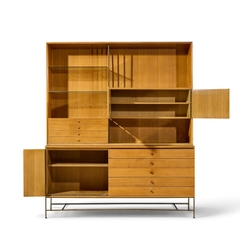 Paul McCobb Paul McCobb for Calvin Irwin Collection Mahogany and Brass Credenza and Hutch - 4719436