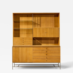 Paul McCobb Paul McCobb for Calvin Irwin Collection Mahogany and Brass Credenza and Hutch - 4719443