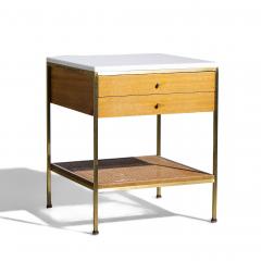Paul McCobb Paul McCobb for Calvin Irwin Group 8714 Mahogany Cane Brass and Glass Nightstand - 4448982