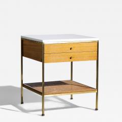 Paul McCobb Paul McCobb for Calvin Irwin Group 8714 Mahogany Cane Brass and Glass Nightstand - 4448983