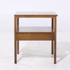Paul McCobb Paul McCobb for Calvin Linear Mid Century Walnut and Aluminum Nightstand - 4088289