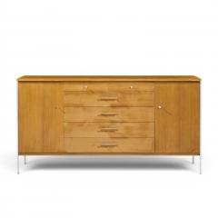 Paul McCobb Paul McCobb for Calvin Linear Mid Century Walnut and Stainless Steel Credenza - 4610058