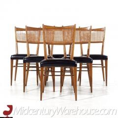 Paul McCobb Paul McCobb for Calvin Mahogany and Cane Dining Chairs Set of 6 - 3426791