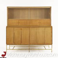 Paul McCobb Paul McCobb for Calvin Mid Century Brass Base Credenza with Hutch - 2581437