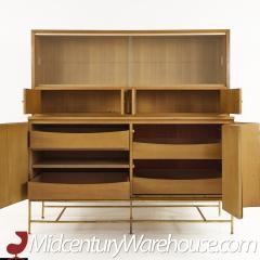 Paul McCobb Paul McCobb for Calvin Mid Century Brass Base Credenza with Hutch - 2581439