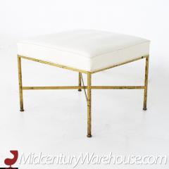 Paul McCobb Paul McCobb for Calvin Mid Century Brass X Base Stool Ottoman - 2368167