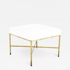 Paul McCobb Paul McCobb for Calvin Mid Century Brass X Base Stool Ottoman - 2375298