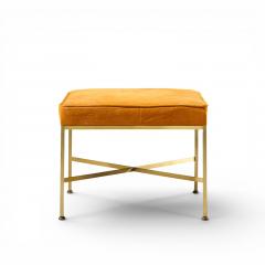 Paul McCobb Paul McCobb for Calvin Mid Century Brass X Base Stools Pair - 4612780