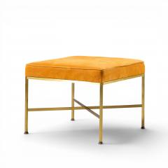 Paul McCobb Paul McCobb for Calvin Mid Century Brass X Base Stools Pair - 4612784