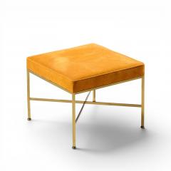 Paul McCobb Paul McCobb for Calvin Mid Century Brass X Base Stools Pair - 4612785