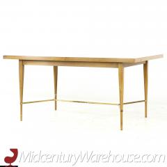 Paul McCobb Paul McCobb for Calvin Mid Century Brass and Mahogany Dining Table with Leaves - 3142134