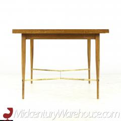 Paul McCobb Paul McCobb for Calvin Mid Century Brass and Mahogany Dining Table with Leaves - 3142137