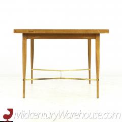 Paul McCobb Paul McCobb for Calvin Mid Century Brass and Mahogany Dining Table with Leaves - 3142138