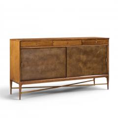 Paul McCobb Paul McCobb for Calvin Mid Century Mahogany and Brass Credenza - 4644352