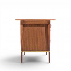Paul McCobb Paul McCobb for Calvin Mid Century Mahogany and Brass Desk - 4622262