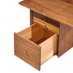 Paul McCobb Paul McCobb for Calvin Mid Century Mahogany and Brass Desk - 4622265