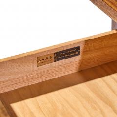 Paul McCobb Paul McCobb for Calvin Mid Century Mahogany and Brass Desk - 4622267