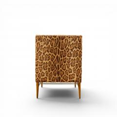 Paul McCobb Paul McCobb for Calvin Mid Century Walnut and Brass Chaise Lounge - 4653187