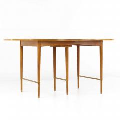 Paul McCobb Paul McCobb for Calvin Mid Century Walnut and Brass Dining Table with 6 Leaves - 3691440