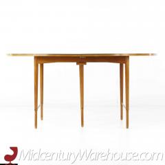Paul McCobb Paul McCobb for Calvin Mid Century Walnut and Brass Dining Table with 6 Leaves - 3691441