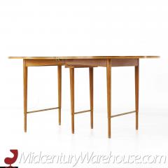 Paul McCobb Paul McCobb for Calvin Mid Century Walnut and Brass Dining Table with 6 Leaves - 3691442