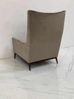 Paul McCobb Paul McCobb for Directional 314 Model High Back Lounge Chair in Grey Velvet - 3176117
