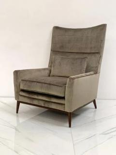 Paul McCobb Paul McCobb for Directional 314 Model High Back Lounge Chair in Grey Velvet - 3176136