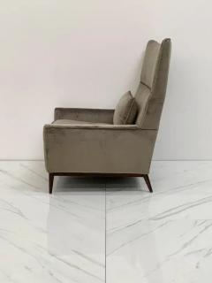 Paul McCobb Paul McCobb for Directional 314 Model High Back Lounge Chair in Grey Velvet - 3176209
