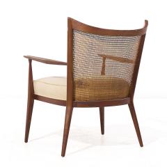 Paul McCobb Paul McCobb for Directional Mid Century Walnut and Cane Lounge Chair - 3955476