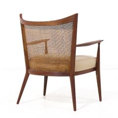 Paul McCobb Paul McCobb for Directional Mid Century Walnut and Cane Lounge Chair - 3955479