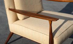 Paul McCobb Paul McCobb for Directional Model 1321 Lounge Chair in Walnut Light Upholstery - 4309046