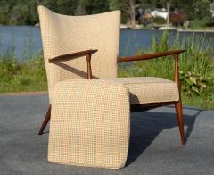 Paul McCobb Paul McCobb for Directional Model 1321 Lounge Chair in Walnut Light Upholstery - 4309048