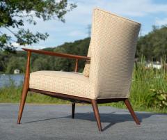 Paul McCobb Paul McCobb for Directional Model 1321 Lounge Chair in Walnut Light Upholstery - 4309059