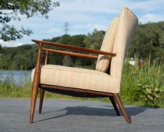 Paul McCobb Paul McCobb for Directional Model 1321 Lounge Chair in Walnut Light Upholstery - 4309060