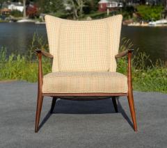 Paul McCobb Paul McCobb for Directional Model 1321 Lounge Chair in Walnut Light Upholstery - 4309063