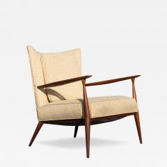 Paul McCobb Paul McCobb for Directional Model 1321 Lounge Chair in Walnut Light Upholstery - 4310124
