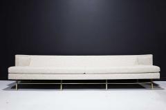 Paul McCobb Paul McCobb for Directional Tuxedo Sofa in Off White Chenille Fabric - 2147983