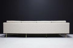 Paul McCobb Paul McCobb for Directional Tuxedo Sofa in Off White Chenille Fabric - 2147989