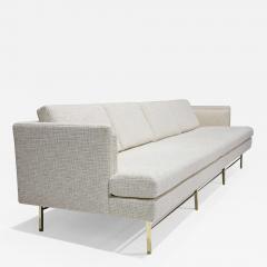 Paul McCobb Paul McCobb for Directional Tuxedo Sofa in Off White Chenille Fabric - 2149934