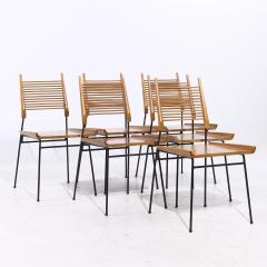 Paul McCobb Paul McCobb for Planner Group MCM Maple and Iron Shovel Dining Chairs Set of 6 - 4077895