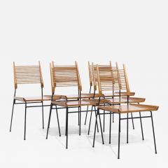 Paul McCobb Paul McCobb for Planner Group MCM Maple and Iron Shovel Dining Chairs Set of 6 - 4080573