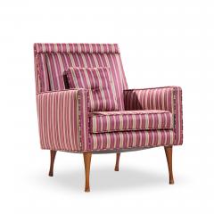 Paul McCobb Paul McCobb for Widdicomb Symmetric Group Mid Century Walnut Lounge Chair Pair - 4499674