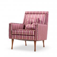 Paul McCobb Paul McCobb for Widdicomb Symmetric Group Mid Century Walnut Lounge Chair Pair - 4499675