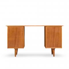 Paul McCobb Paul McCobb for Winchendon Mid Century Maple Double Pedestal Desk with T Pulls - 4550402