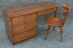 Paul McCobb Paul McCobb for Winchendon Walnut Stain Maple 1560 Desk Spindle Chair - 3219252