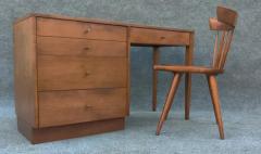 Paul McCobb Paul McCobb for Winchendon Walnut Stain Maple 1560 Desk Spindle Chair - 3219256