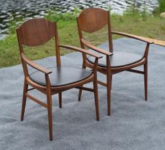 Paul McCobb Rare Set of Six Paul McCobb for Lane Delineator Walnut Black Dining Chairs - 4239670