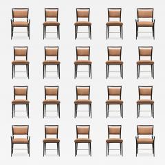 Paul McCobb Set of 20 Paul McCobb Irwin Collection Dining Chairs in Mahogany Brass c 1950 - 4455343