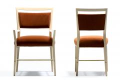 Paul McCobb Set of 20 Paul McCobb Mahogany Dining Chairs in Ivory with New Velvet Upholstery - 4455258